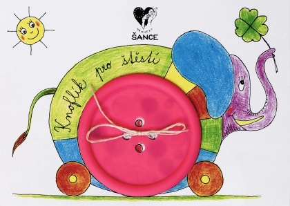 Knoflík pro štěstí – podtácek Projekt Šance