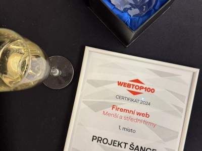 WebTop100 - 1. místo v kategorii malých a středních organizací