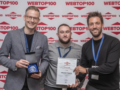 WebTop100 - 1. místo v kategorii malých a středních organizací